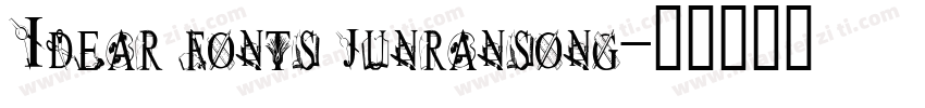 Idear fonts junransong字体转换